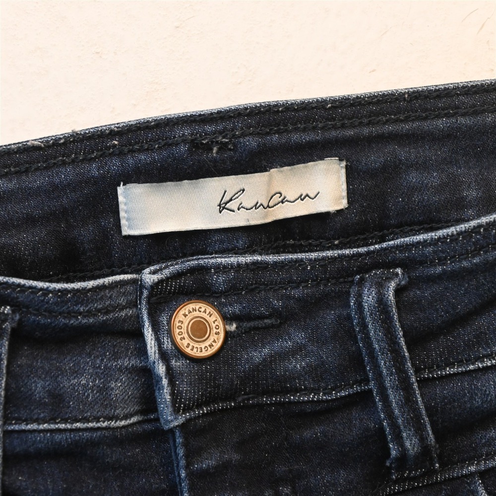 KanCan 26 Mid Rise Skinny Dark Stretch Denim Womens Jeans - Picture 3 of 10